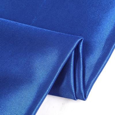 China Blackout Knitted Diamond P/D Jersey Fabric Shiny Soft Touching Polyester For Dress Dress for sale