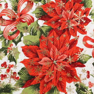 China Wholesale Bulk Christmas Waterproof Custom Floral Printing Oxford Waterproof Fabric For Mini Rug for sale