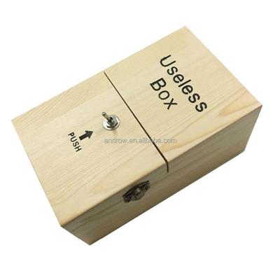 China DIY Project Wood Finish Super Boring Useless Box Alone Leave Me Box Birthday Gift Box (Without Battery) for sale