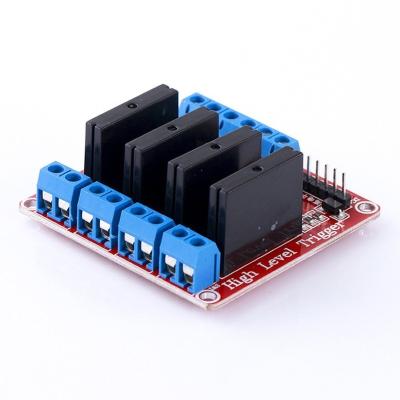 China 5V 4 Channel SSR Solid State Relay Sealed High Level Trigger 2A 240V (Red) for sale