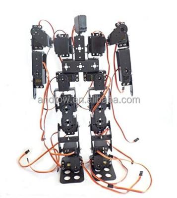 China DIY Project Full Set 17DOF Unassembled Biped Robot DIY Educational Robot Kit with Metal Horn+17pcs MG996+Servo Horn for sale