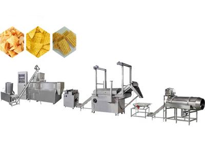 China Hotels Frying Pellet Snacks Corn Fried Snacks French Fries Doritos Chips Making Machine Production Line for sale