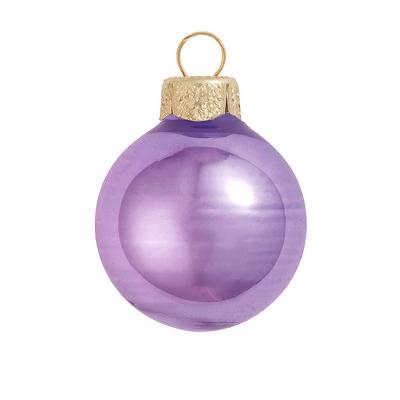 China Hot Sale Wholesale Purple Hanging Glass Baubles Christmas Ornaments Glass Ball for sale