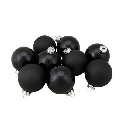 China Christmas Hot Selling Christmas Items Unbreakable Black Glass Ball With Different Shapes for sale