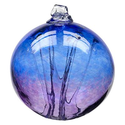 China Customized Art Glass Decorative Spirit Ball Light Blue Color With OEM & ODM Service for sale