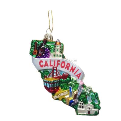 China Hot Sale New California Shapes Christmas Glass Ornaments For Sale for sale