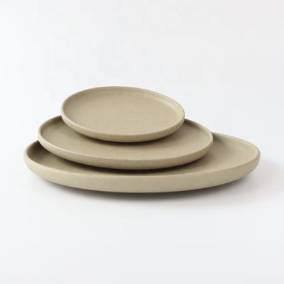 China SHARDON Original Eco-Friendly Clay Ceramic Pottery Plate Sets New Sustainable Dish Design Natural for sale