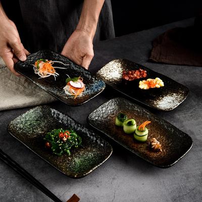 China Sustainable Hot Selling Good Quality Japanese Style 8inch Porcelain Rectangle Shape Sushi To Platter For Restaurant for sale