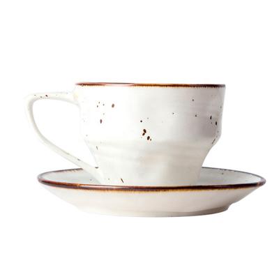 China 2020 Wholesale Good Quality 150ML Coffee Cup Ceramic Saucer Viable Porcelain Cup And Saucer for sale