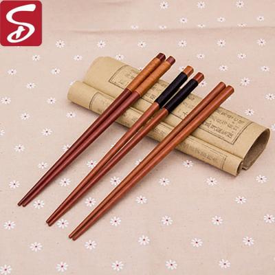 China Wholesale Viable Wooden Solid Wooden Chopsticks Portable Home Japanese Style Tableware Red Sandalwood Chopsticks for sale