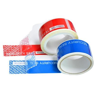 China Waterproof Security Proof Residue Proof Tamper Evident Packing Sticker High Customized Tape for sale