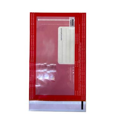 China Security Plastic Tamper Proof Bags With Security Strip For Credit Card for sale