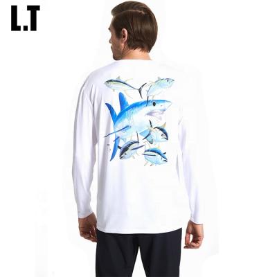 China Antibacterial Men's Outdoor Long Sleeve Shirt Custom Fishing Performance T-Shirt Sublimation Shirt for sale