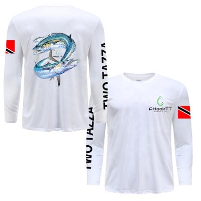 China Custom Logo Antibacterial Funny Saltwater Fly Fishing Long Sleeve T-Shirt Fishing Tackle for sale