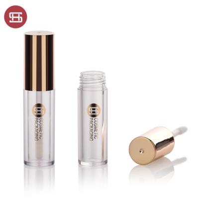 China Luxury frosted lip gloss tubes cosmetic fashionable clear gloss tubes lip gloss custom logo for sale