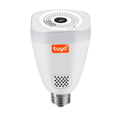 China Tuya 360 NIGHT VISION Tuya 360 WiFi Bulb Camera 1080p HD Fish-eye Bulb Panoramic Hidden Wireless White IP Camera for sale