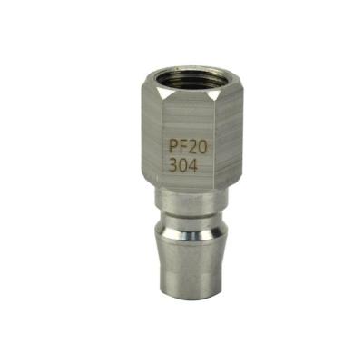 China Stainless Steel Aluminum Pneumatic Air Connector Quality Assurance Connector Plug Quick Self Locking for sale