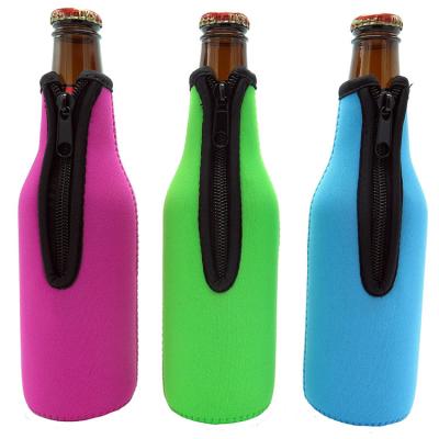 China 330ML Neoprene Insulated Bottle Cooler Customized Beer Cooler Sublimation Bottle Holder Sleeve for sale