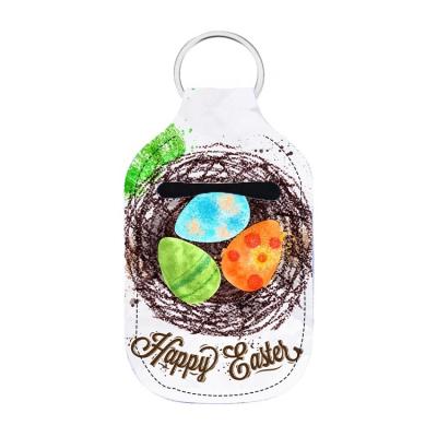 China Fanshion Customized Hot Selling Neoprene Easter Bunny Easter Egg Hand Wrist Lanyard Key Chain Key Chain for sale