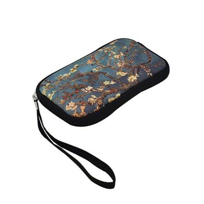 China Larger Capacity Recyclable Waterproof Neoprene Travel Makeup Bag Cosmetic Bag Coin Purse With Strap Putting Makeup Product Opp Bag Cosmetics Convenience for sale