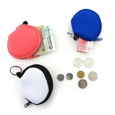 China Empty Neoprene Purse Pouch Zipper USB Earbud Mini Wallet Money Keyring Card Holder Coin Purses From High Quality Manufacturer Direct for sale