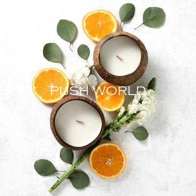 China Viable Scented Soy Candle Wax in Cups Real Coconut Shell Wax Coconut Shell Candle Handmade Creative Holder Gift for sale