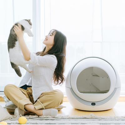 China WIFI Viable Control APP Smart Self-cleaner For Large Pet Cats Toilet Fully Enclosed Intelligent Automatic Cat Litter Box for sale