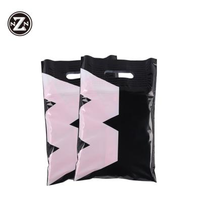 China Recyclable custom with plastic logo merdianse poly merdianse die cut patch handle shopping tote bags for sale