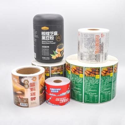 China Custom Waterproof Adhesive Waterproof Packaging Label Printing Clear Label Logo Vinyl Sticker for sale