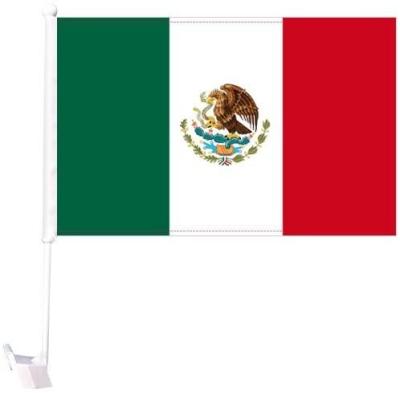 China Mexican Health Care Institutes Car Flag 30.5 x 45.7cm Clip For World Cup for sale