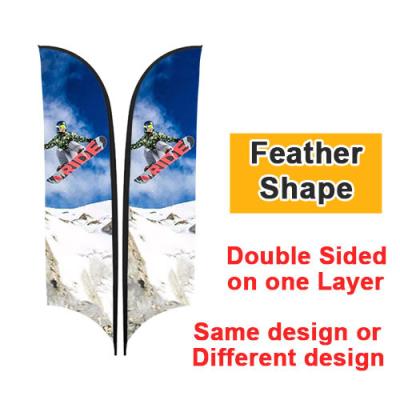 China Health care institutes wholesale custom made outdoor flying feather beach flag banner advertising promotional wind feather flags for sale