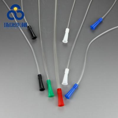 China Disposable Closed Yankauer PVC Suction Catheter Plastic Suction Tube Thumb Control for sale