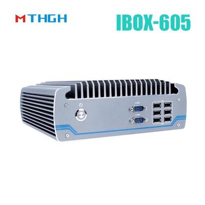 China Intel Core I5-8500T Aluminum Chassis Mini PC ,Fanless Industrial PC IBOX-605 for sale