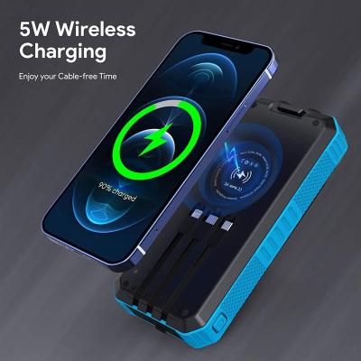 China Nuevo 2021 rapid charge support Amazon 20000 inalambrico de rapido de cargador de 30000 mah solar un telefon banco de energia Para de portatil d'azul de agua de prueba for sale