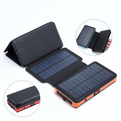 China Folding Charger Portable Fast Charging Support Multiple Function Mobile Solar Power Bank for sale