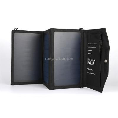 China Foldable Camping Hiking Solar Panel 15W Portable Solar Phone Charger Portable Mobile Charger for sale