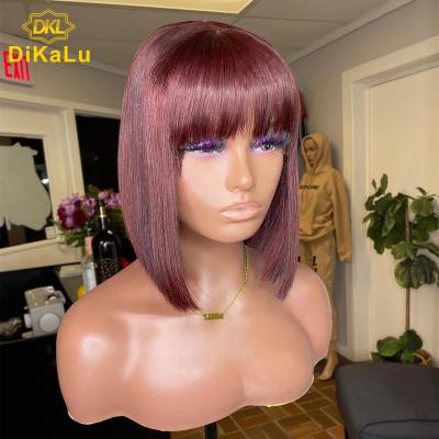 China Water Wave Bob Wigs Cheap Peruvian Hair Machine Made Red Short Bob Wig Natural Human Hair Full Weaves And Wigs For Black Women for sale