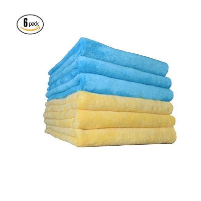 China Sustainable Edgeless Professional Car Plush Microfiber Car Detailing Cleaning Towel for sale