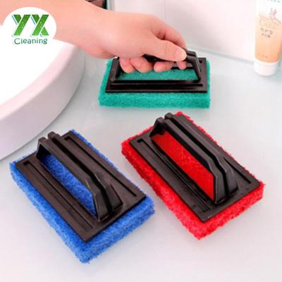 China Multifuntion Kitchen Decontamination Handle Cleaning Brush Tub Brush Strong Nano Sponge for sale