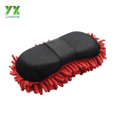 China Super Absorbent 8 Shape Microfiber Chenille Car Wash Cleaning Sponge for sale