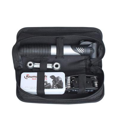 China Bike Repair Kit With Pump Repair Tool Kit Bicycle Repair Bag 22*9.5*6cm for sale