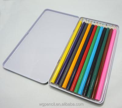 China Students use mark 12 color advance tin box / color pencil / wooden pencil for sale