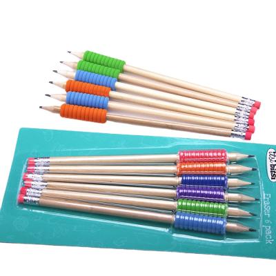 China Students use HB handle soft pencil with eraser for sale