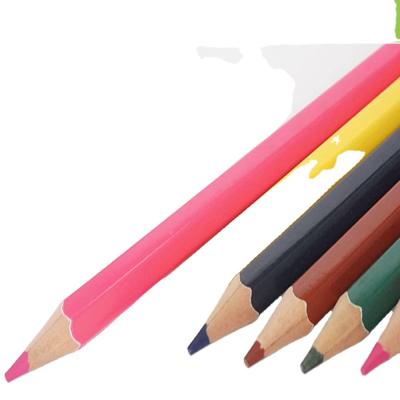 China Students Use Cylinder / Hexagonal Thick Triangle Lead Jumbo Wooden Color Pencil for sale