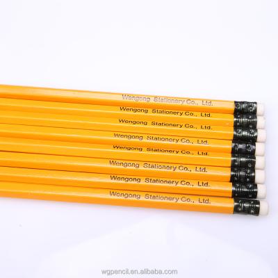 China Students Use High Quality HB Pencil Graphite Lead With Eraser Top for sale