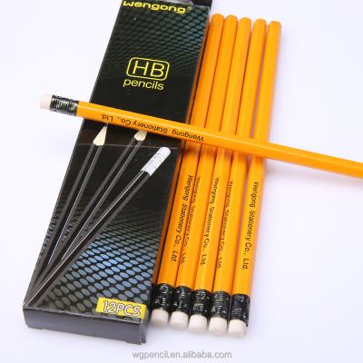 China Students use HB wooden color pearlescent graphite pencil with eraser for sale