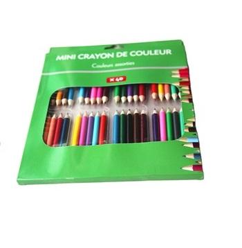 China Promotion Kids Promotion Pencils 40 Pieces Mini Colored Pencils In Paper Box for sale