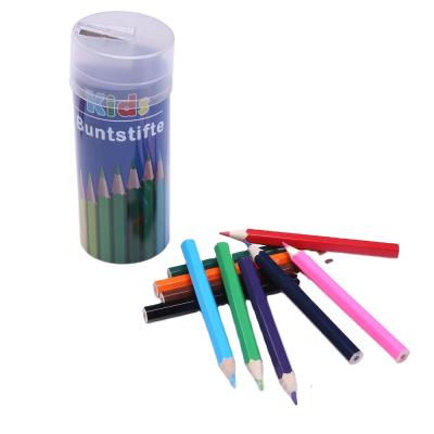 China Students Use 6pcs Mini Color Low Price Pencil Set Packing In Cartoon Paper Box for sale