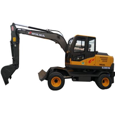 China Best selling farms excavator 8 wheel tonluk ekskavator 8 ton wheel digger for sale