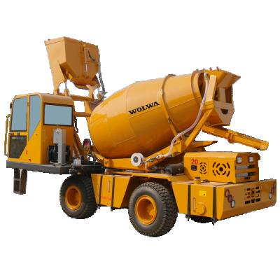 China Construction worksÂ   actual mixing capacity: 2m3 concrete mixer truck, flow type concrete mixer for sale